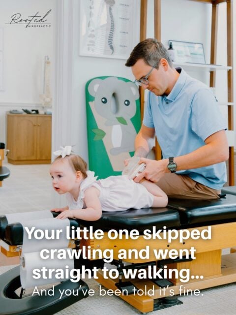It’s one of the first times your baby uses a cross crawl pattern, moving the opposite arm and leg together, and that pattern helps both sides of the brain learn to communicate and work as a team, which is why we believe crawling is fundamental to development.

Some things that can prevent littles from crawling are tension buildup in their body, which can make it uncomfortable, or retained primitive reflexes, which we are all born with. Both of these relate back to the nervous system. Releasing tension through adjustments can help support their nervous system so they can reach their milestones with more ease.

Have questions about your baby’s development? Contact our office to learn more.

📍 Rooted Chiropractic | Serving Clarendon Hills, Hinsdale & Western Suburbs
 #DevelopmentalMilestones #ClarendonHillsMoms #HinsdaleFamilies #WesternSuburbsKids #ChicagolandMoms